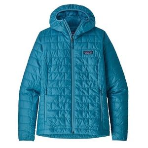 Patagonia Nano-Puff Hoodie Jacket In Mako Blue